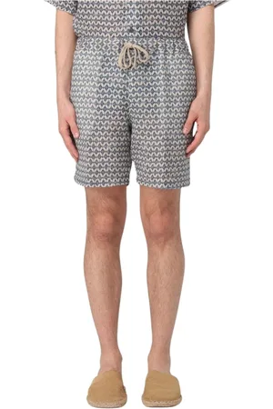120% Lino Shorts, Herre, Blå, XL, Linned, Blå Linned Casual Shorts
