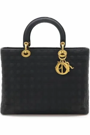 Dior Pre-owned, Dame, Sort, ONE SIZE, Uld, Pre-owned Laeder totes