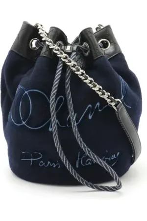 CHANEL Pre-owned, Dame, Sort, ONE SIZE, Uld, Pre-owned Canvas chanel-tasker