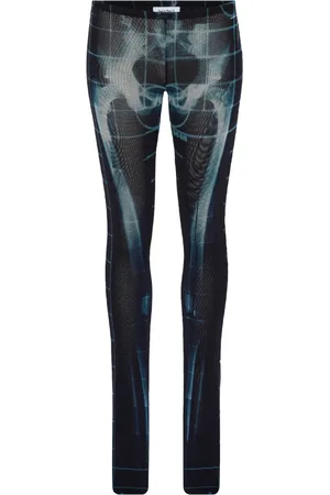 Jean Paul Gaultier Bukser, Dame, Flerfarvet, S, Squeletor Flared Print Bukser