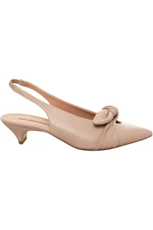 HALMANERA Sko, Dame, , 40 EU, Læder, Nude læder slingback sandal med knude