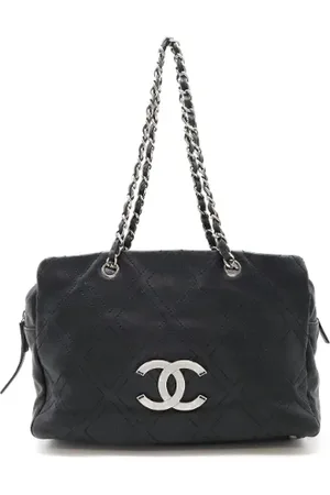 CHANEL Pre-owned, Dame, Sort, ONE SIZE, Uld, Pre-owned Laeder skuldertasker