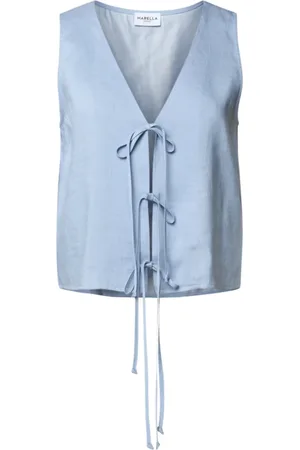 MARELLA Top, Dame, Blå, XS, Uld, Blå Ærmeløs Top Isolana