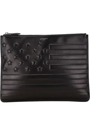 Givenchy Pre-owned, Dame, Sort, ONE SIZE, Tyl, Pre-owned Laeder clutches