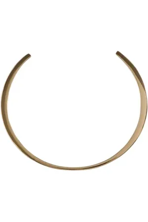 Fabiana Filippi Tilbehør, Dame, Grå, ONE SIZE, Uld, Elegant Guld Choker Halskæde