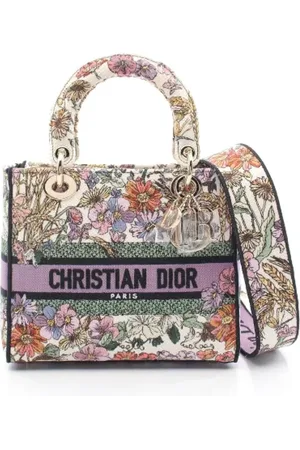 Dior Pre-owned, Dame, Flerfarvet, ONE SIZE, Uld, Pre-owned canvas håndtasker