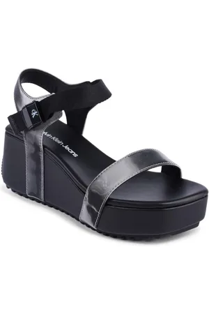 Calvin Klein Sko, Dame, Sort, 38 EU, Sort Platform Kile Sandaler