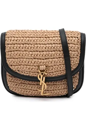 Saint Laurent Pre-owned, Dame, , ONE SIZE, Uld, Pre-owned Rattan crossbody-tasker