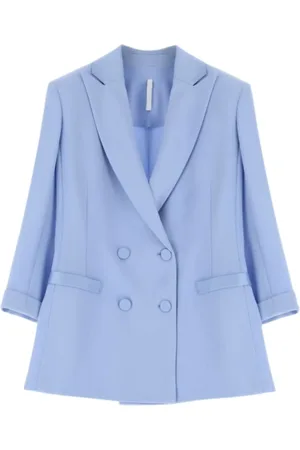 Imperial Jakke, Dame, Blå, S, Struktureret blazer til bystil