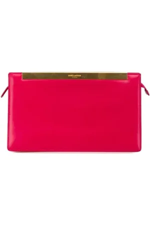 Saint Laurent Pre-owned, Dame, Lyserød, ONE SIZE, Tyl, Pre-owned Laeder clutches
