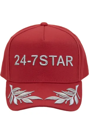 Dsquared2 Tilbehør, unisex, Rød, ONE SIZE, Bomuld, Broderet baseballkasket med spænde