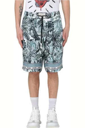 Roberto Cavalli Shorts, Herre, Flerfarvet, S, Uld, Grafisk Print Casual Shorts