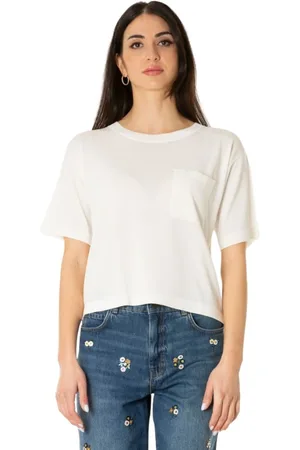 Maison Margiela Top, Dame, Hvid, L, Oversize Hvid Viskose T-shirt