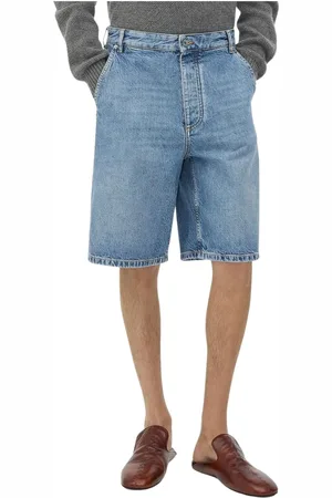 Bottega Veneta Shorts, Herre, Blå, M, Uld, Stilfulde Denim Shorts