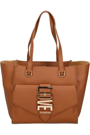 Moschino Taske, Dame, Brun, ONE SIZE, Uld, Elegant Brun Shopper Taske
