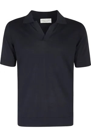 FILIPPO DE LAURENTIIS Top, Herre, Blå, 3XL, Bomuld, Bomuld Skipper Polo Skjorte
