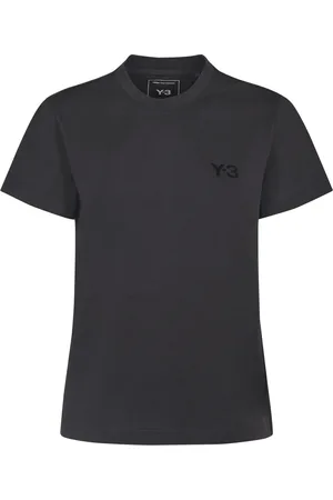 Y-3 Top, Dame, Sort, M, Uld, Stilfulde T-shirts og Polos