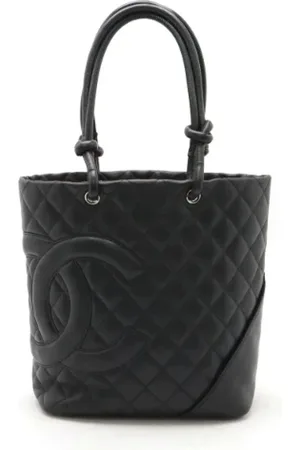 CHANEL Pre-owned, Dame, Sort, ONE SIZE, Tyl, Pre-owned Laeder totes