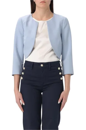 Liu Jo Jakke, Dame, Blå, XL, Uld, Elegant Bolero Jakke Himmelblå
