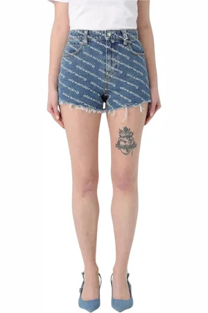 Alexander Wang Shorts, Dame, Blå, W25, Denim, Blå Denim Shorts til Kvinder