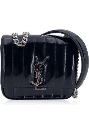Saint Laurent Pre-owned, Dame, Sort, ONE SIZE, Tyl, Pre-owned Laeder saint-laurent-tasker
