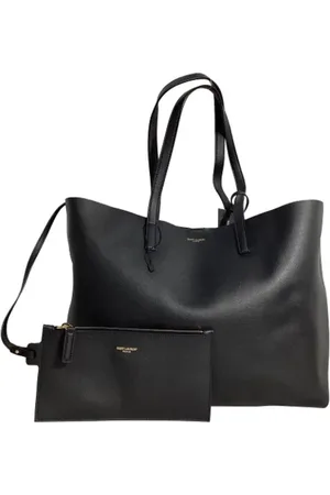 Saint Laurent Pre-owned, Dame, Sort, ONE SIZE, Uld, Pre-owned Laeder hndtasker