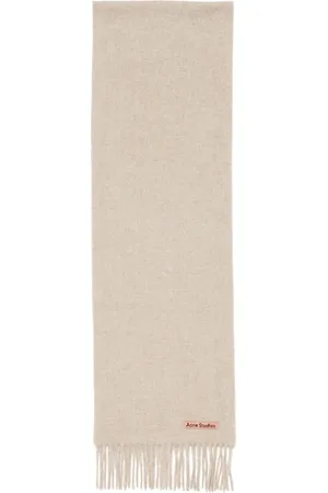Acne Studios Tilbehør, unisex, , ONE SIZE, Uld, Uldtørklæde med Frynser