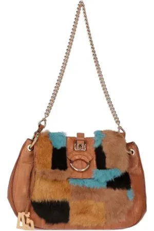 Dolce & Gabbana Pre-owned, Dame, Brun, ONE SIZE, Uld, Pre-owned Laeder skuldertasker