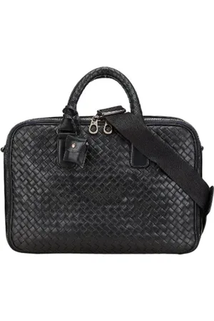 Bottega Veneta Pre-owned, Dame, Sort, ONE SIZE, Uld, Pre-owned Laeder hndtasker