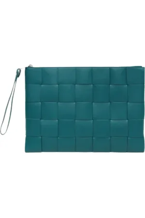 Bottega Veneta Pre-owned, Herre, Grøn, ONE SIZE, Læder, Pre-owned Laeder clutches