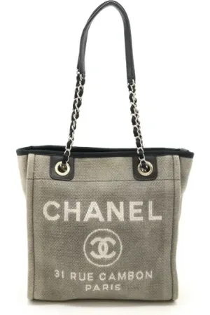 CHANEL Pre-owned, Dame, Grå, ONE SIZE, Uld, Pre-owned Canvas totes