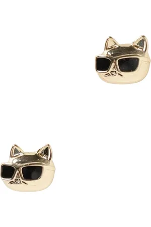 Karl Lagerfeld Tilbehør, Dame, Gul, ONE SIZE, Kat Solbriller Øreringe