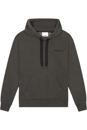 Isabel Marant Sweathshirts & Hoodies, Herre, Sort, L, Bomuld, bomuldshættetrøje med kængurulomme