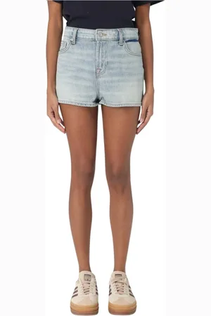 7 for all Mankind Shorts, Dame, Blå, W28, Denim, Blå Denim Shorts til Kvinder