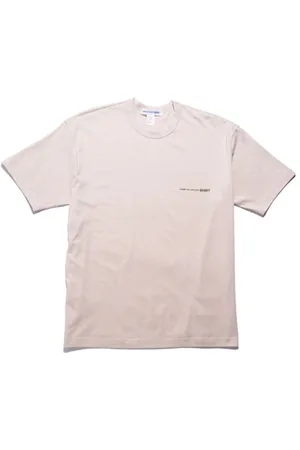 Comme des Garçons Top, Herre, Lyserød, M, Bomuld, T-shirt med Logo Print
