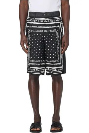 Dolce & Gabbana Shorts, Herre, Flerfarvet, XL, Uld, Silke Shorts med Polkaprikker