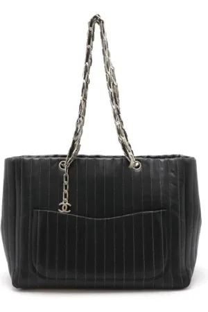 CHANEL Pre-owned, Dame, Sort, ONE SIZE, Tyl, Pre-owned Laeder totes