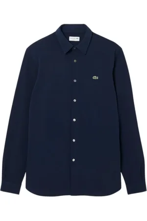 Lacoste Skjorte, Herre, Blå, 2XL, Bomuld, Basis Piqué Bomuld Skjorte