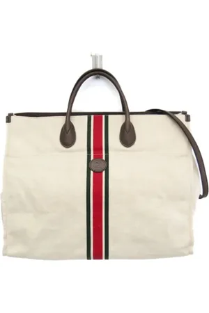 Gucci Pre-owned, Dame, Hvid, ONE SIZE, Uld, Pre-owned Canvas gucci-tasker