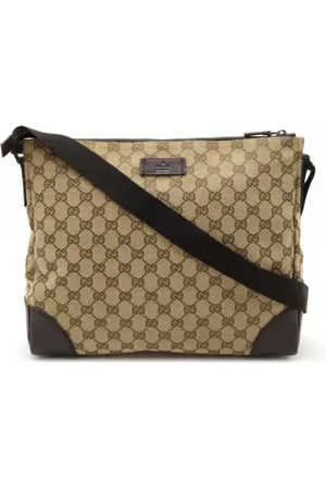 Gucci Pre-owned, Dame, , ONE SIZE, Uld, Pre-owned Canvas skuldertasker