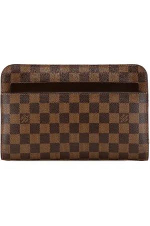 LOUIS VUITTON Pre-owned, Dame, Brun, ONE SIZE, Tyl, Pre-owned Canvas clutches
