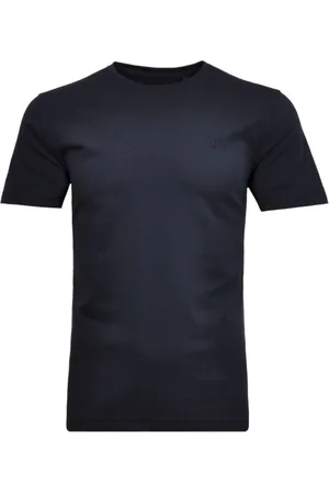 Ragman Top, Herre, Blå, M, Bomuld, Moderne pasform rund hals T-shirt polo