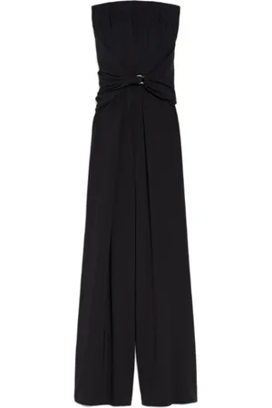 Max Mara Jumpsuits & Playsuits, Dame, Sort, XS, Sort Draperet Talje Kjole