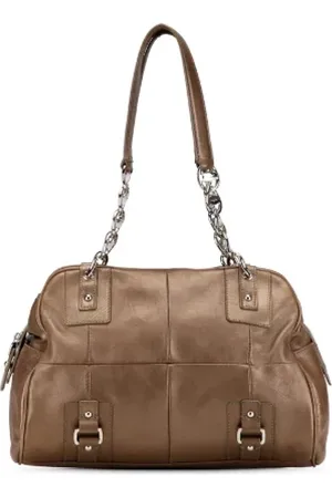 Salvatore Ferragamo Pre-owned, Dame, Brun, ONE SIZE, Uld, Pre-owned Laeder skuldertasker