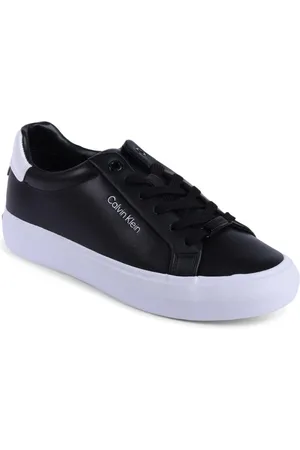 Calvin Klein Sko, Dame, Sort, 40 EU, Læder, Sort læder lav top sneaker