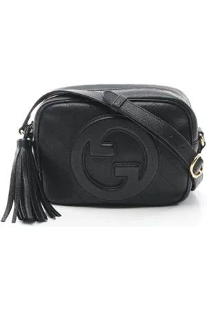 Gucci Pre-owned, Dame, Sort, ONE SIZE, Uld, Pre-owned Laeder skuldertasker