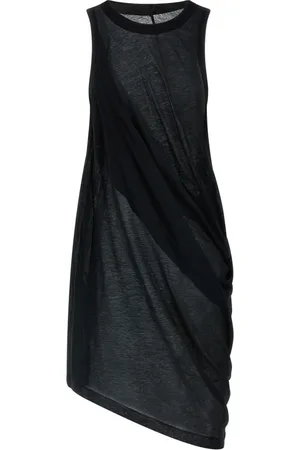 Rick Owens Top, Dame, Sort, S, Bomuld, Anthem Tank Top Sort Bomuld Jersey