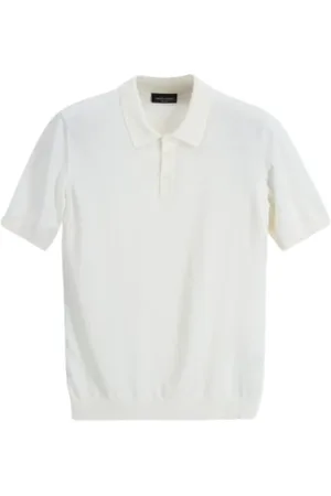 Roberto Collina Top, Herre, , XL, Bomuld, Ivory Bomuld Polo Shirt