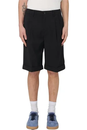 BARENA Shorts, Herre, Sort, M, Uld, Sorte Slim-Fit Bukser med Lommer