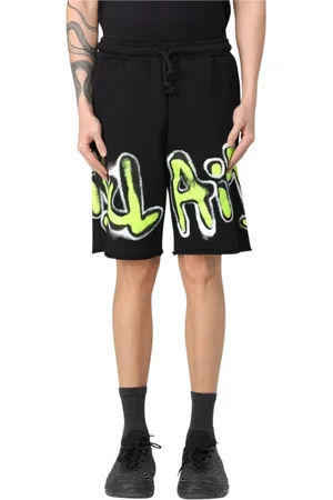 DISCLAIMER Shorts, Herre, Sort, L, Bomuld, Sort Graffiti Print Shorts